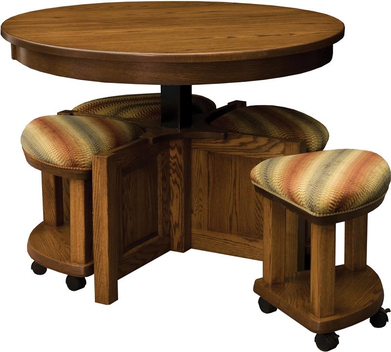 Weaver Furniture Amish Wood, Puzzle Round Table