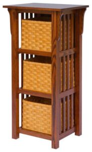 Basket Upright Mission Style Shelf