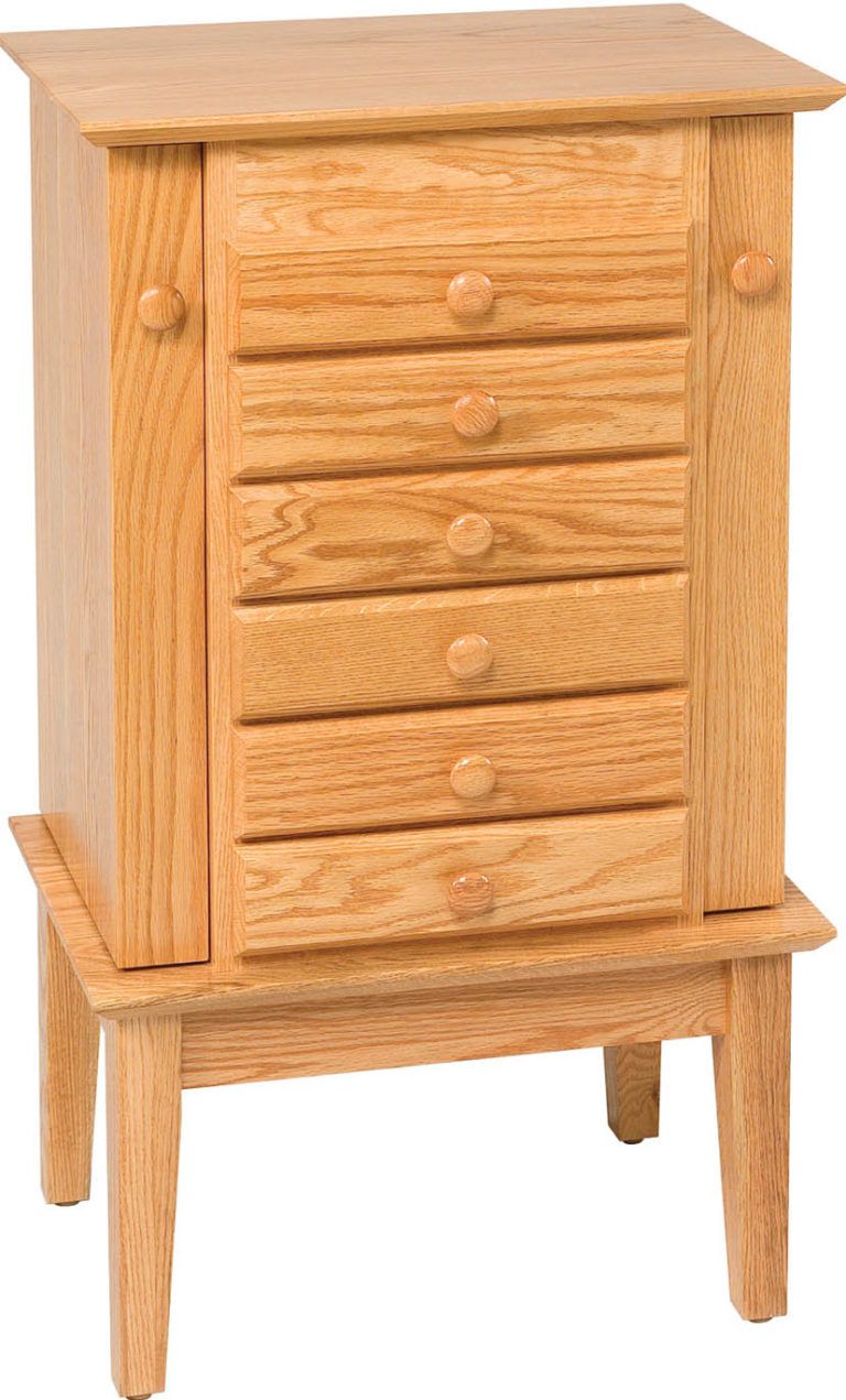 Amish 35 inch Shaker Jewelry Armoire Oak