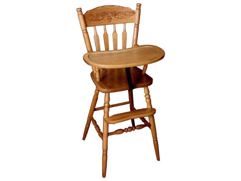 Hardwood Acorn Highchair with Slide Tray