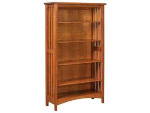 Arts and Crafts Wood Slat Bookcase