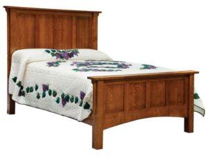 Arts and Crafts Tall Wood Bed