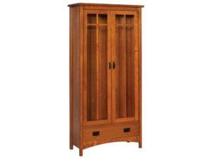 Arts and Crafts 2 Door Bookcase with Drawer