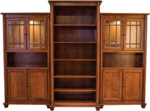 Belmont Hardwood Bookcase Wall