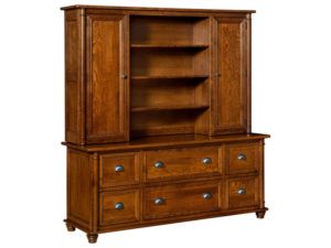 Belmont Hardwood Wide Credenza and Topper