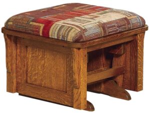 Corbel Bow Arm Paneled Ottoman