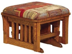 Corbel Bow Arm Slatted Ottoman