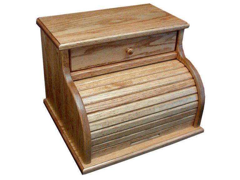 Custom Bread Box with Roll-Top and Drawer