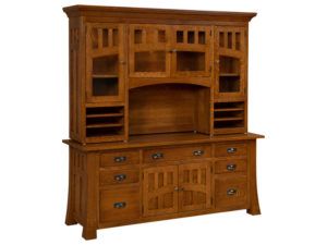 Bridgefort Mission Hardwood Credenza & Topper
