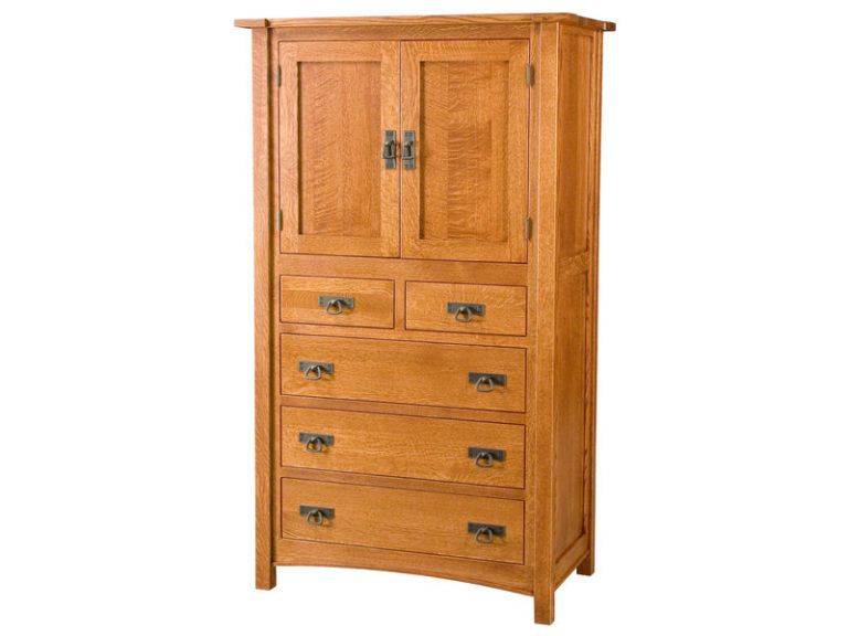 Amish Brooklyn Mission Five Drawer Armoire