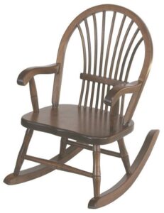 Child's Brown Maple Sheaf Style Rocker