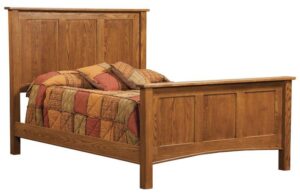 Classic Mission Hardwood Panel Bed
