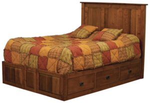 Classic Mission Hardwood Storage Bed