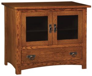 Classic Mission One Drawer, Two Door Plasma Stand