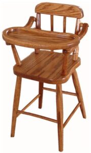 Solid-Wood Doll Highchair with Spindles
