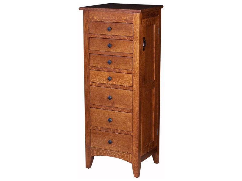 Flush Mission Style Jewelry Armoire | Amish Jewelry Armoire