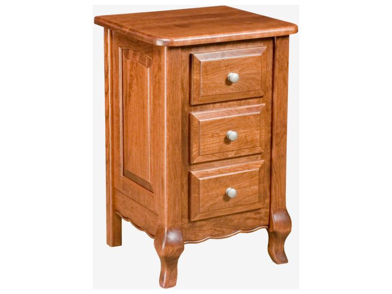 Amish French Country Narrow Bedside Chest