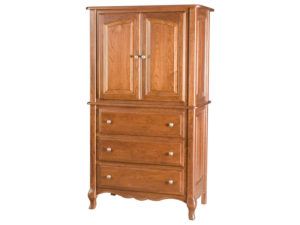 French Country Three Drawer Armoire
