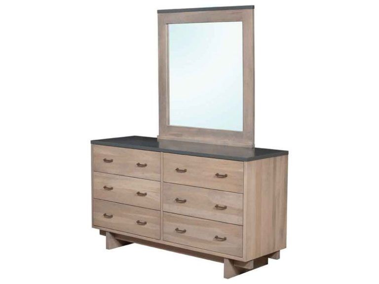 Amish Kashima Six Drawer Dresser with Mirror