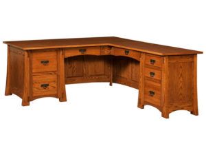 Modesto Hardwood Corner Desk