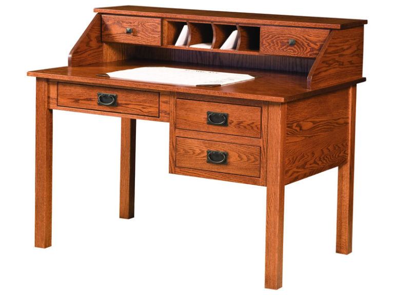 Amish Mission Desk with Paymaster Hutch
