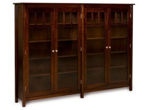 Mission Style Double Bookcase