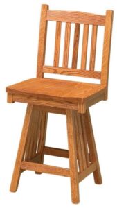 Mission Hardwood Swivel Bar Stool