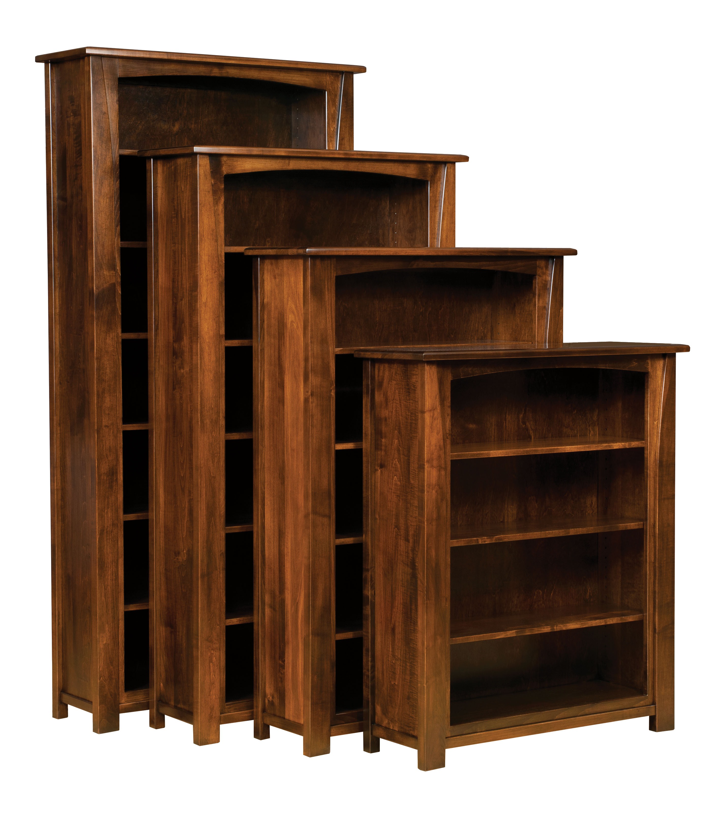 Simple Hardwood Bookcase for Large Space