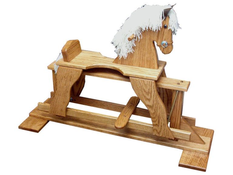 Custom Oak Rocking Horse Glider