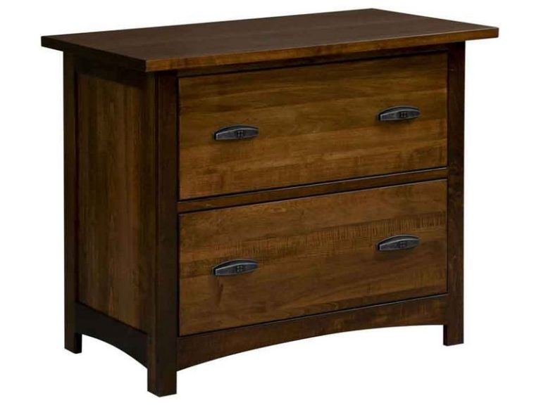 Amish Oakwood Lateral File Cabinet