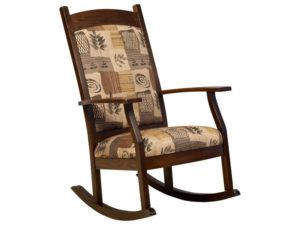 Padded Back Hardwood Rocker