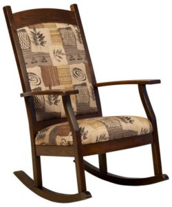 Padded Back Hardwood Rocker