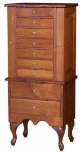 Queen Anne Style Jewelry Armoire
