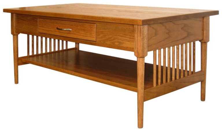 Amish Spindle Shaker Coffee Table Sideview
