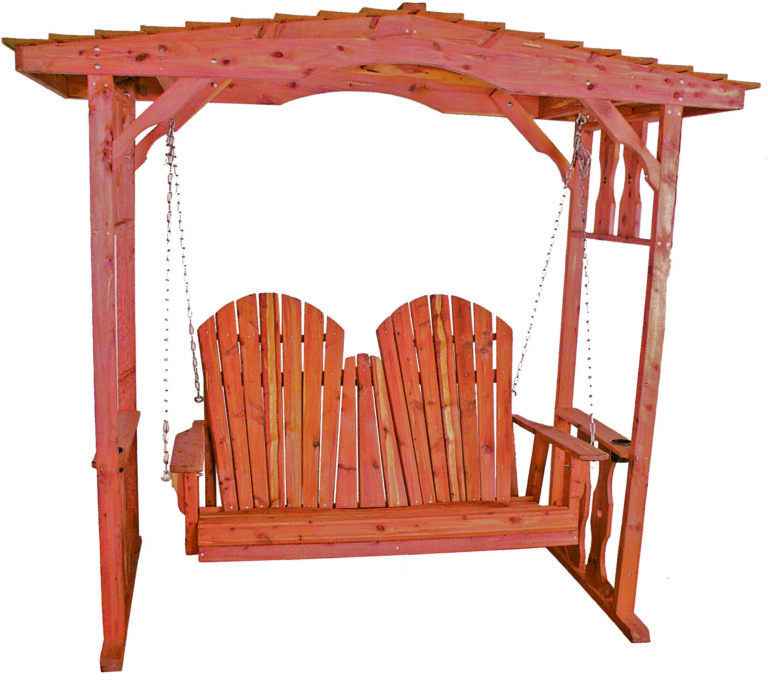 Cedar Adirondack Swing Arbor