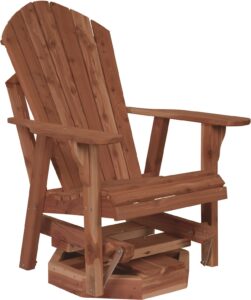 Cedar Adirondack Swivel Glider