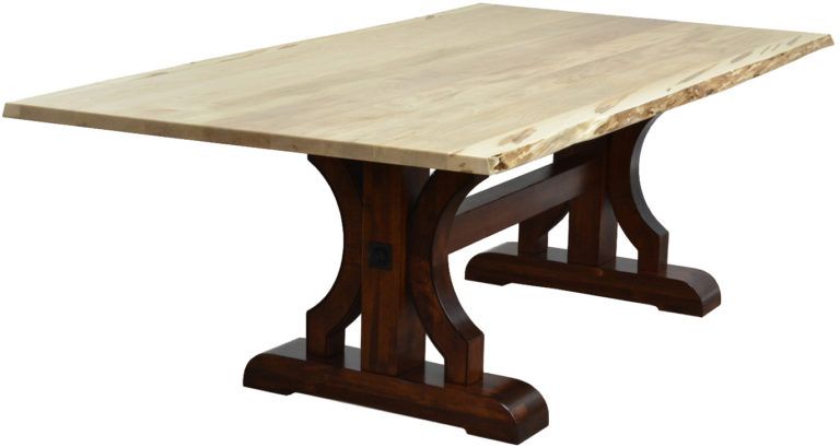 Amish Barstow Live Edge Dining Table
