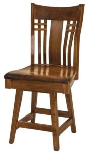 Bennett Hardwood Swivel Bar Stool