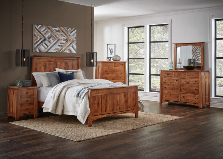 Custom Boulder Creek Rustic Hickory Bedroom Set