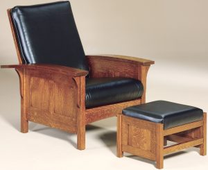 Bow Arm Panel Morris Chair-Ottoman