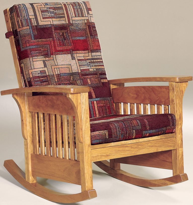 Amish Bow Arm Slat Rocker