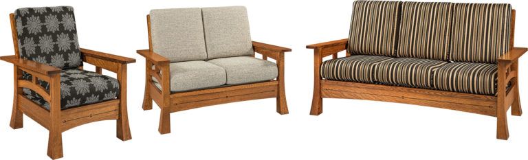 Amish Brady Three Piece Living Room Set