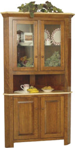 Brookline Hardwood Corner Hutch