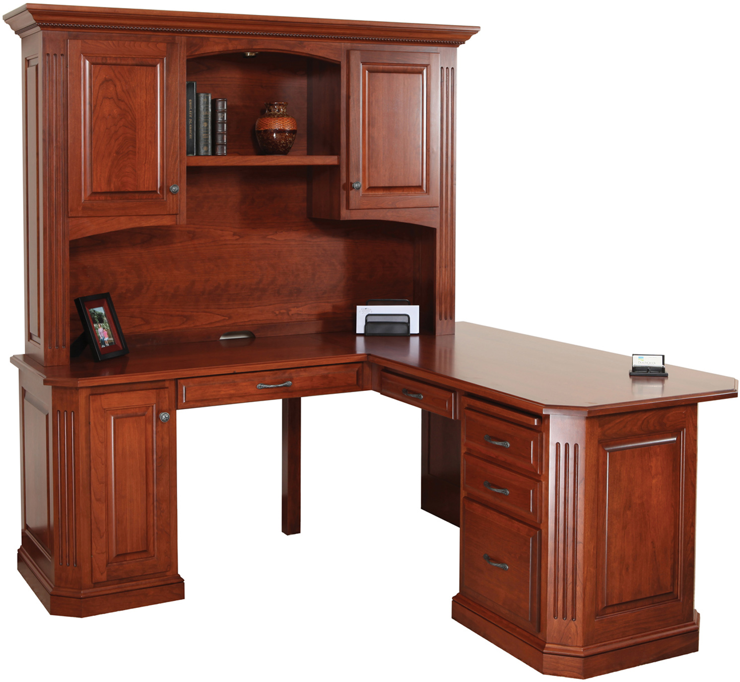 desk with hutch