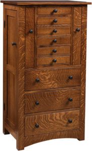 Deluxe Bungalow Mission Jewelry Armoire