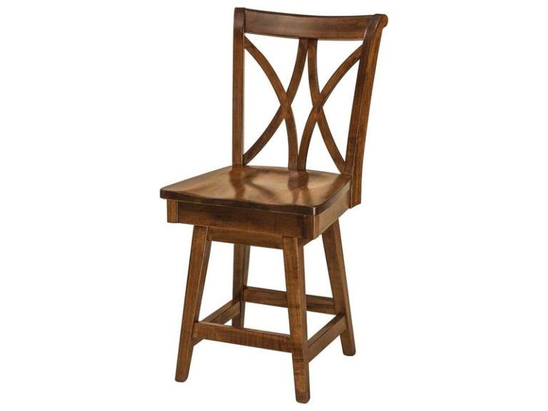 Amish Callahan Hardwood Swivel Bar Stool