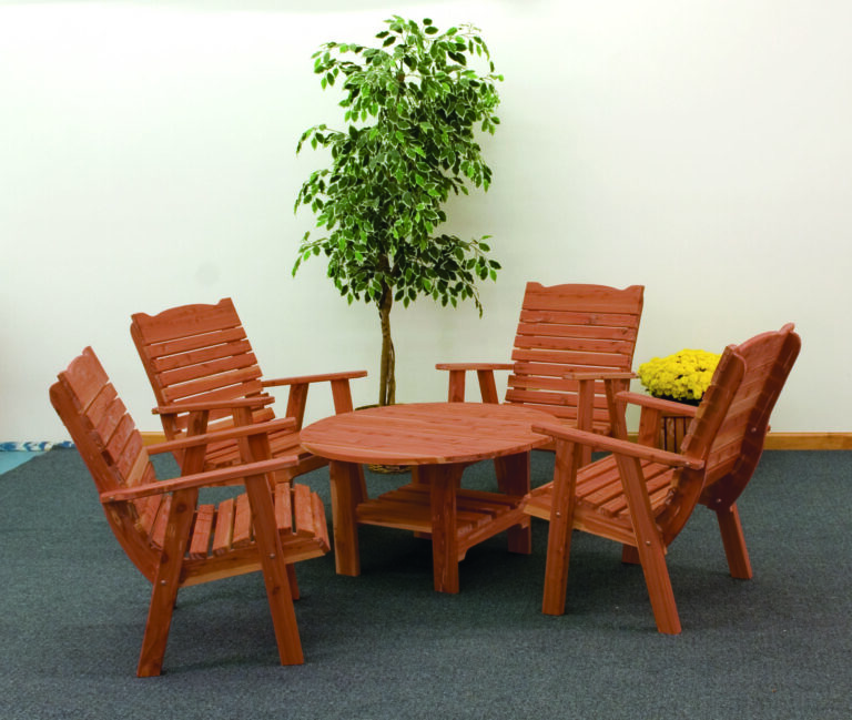 Cedar Chat Table Set
