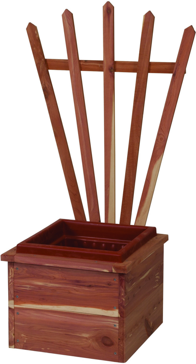 Cedar Planter with Fan