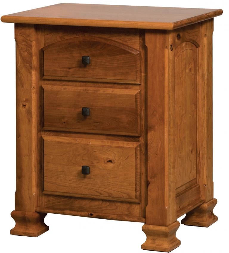 Amish Charleston Three Drawer Nightstand