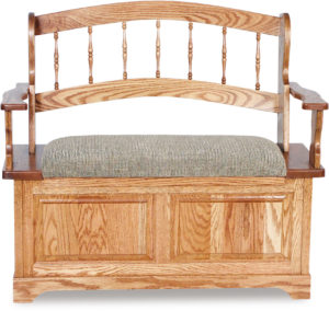 Country Spindle Wood Bench